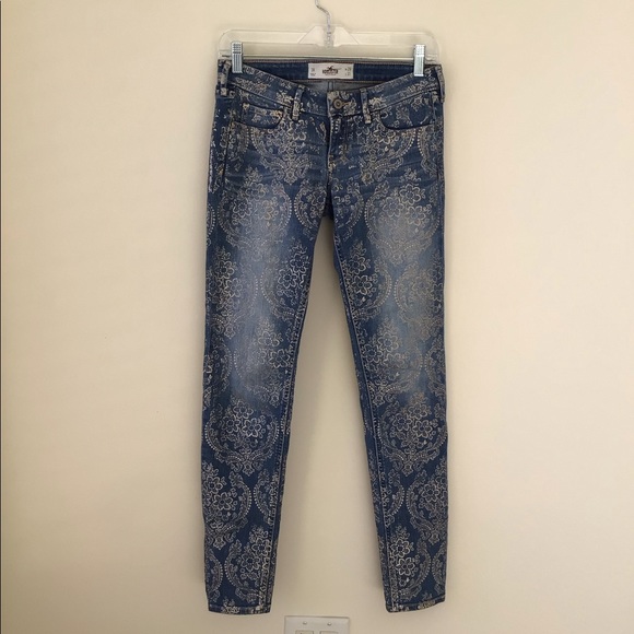 Hollister Gold Flake Low Rise Jeans - Picture 1 of 4